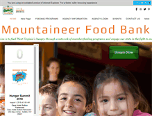 Tablet Screenshot of mountaineerfoodbank.org
